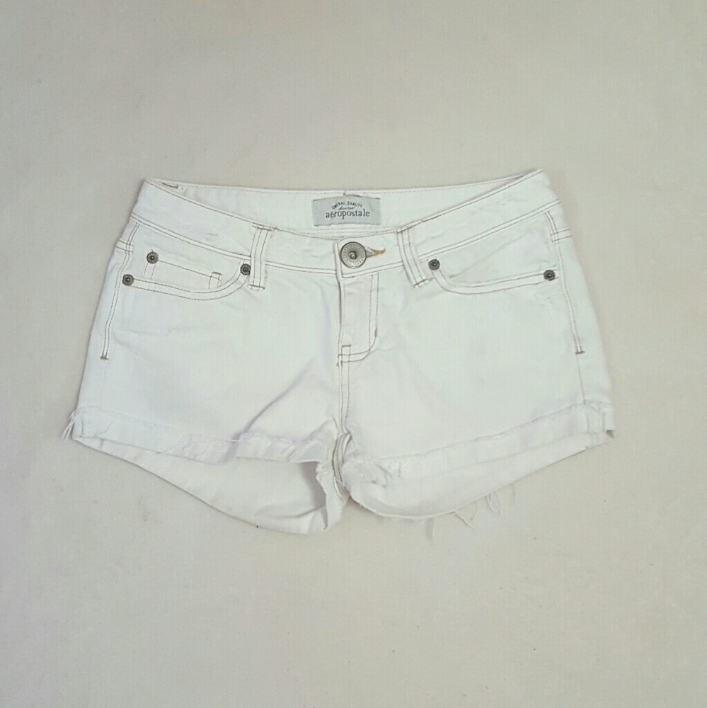 White jeans shorts